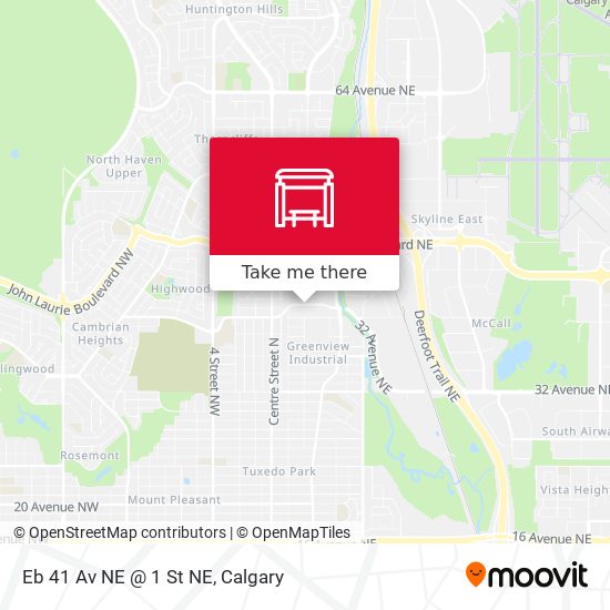 Eb 41 Av NE @ 1 St NE map