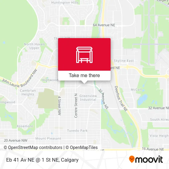 Eb 41 Av NE @ 1 St NE map