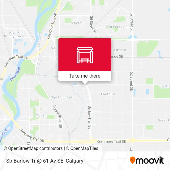 Sb Barlow Tr @ 61 Av SE map