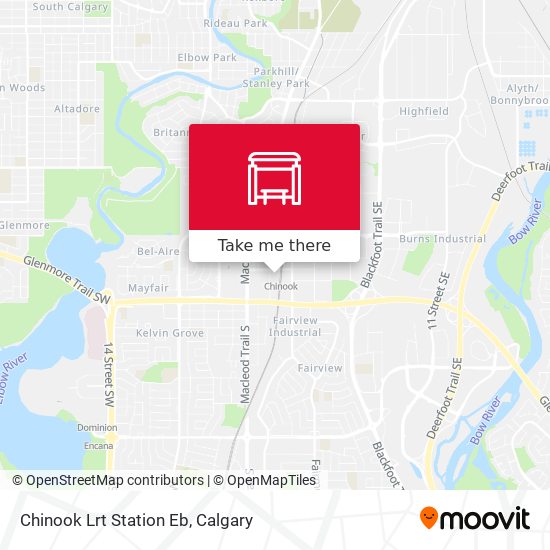 Chinook Lrt Station Eb map