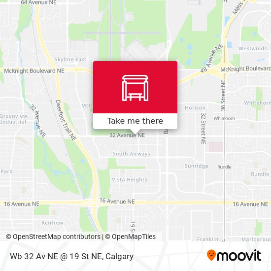 Wb 32 Av NE @ 19 St NE map