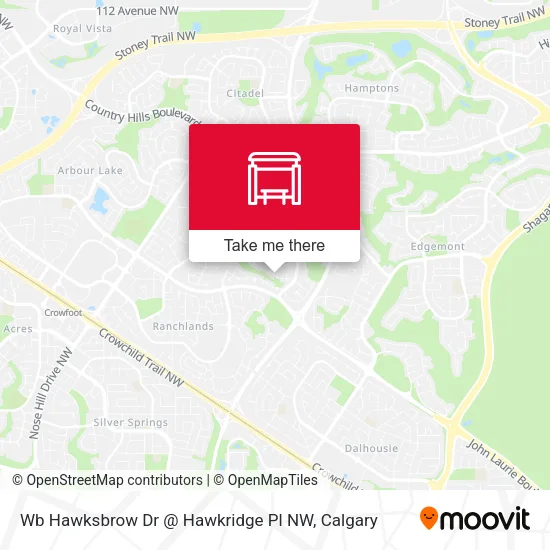 Wb Hawksbrow Dr @ Hawkridge Pl NW map