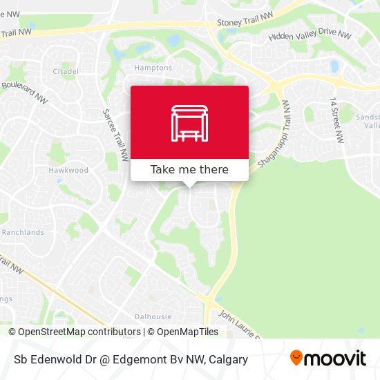 Sb Edenwold Dr @ Edgemont Bv NW map