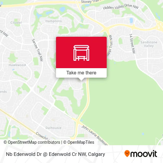 Nb Edenwold Dr @ Edenwold Cr NW map
