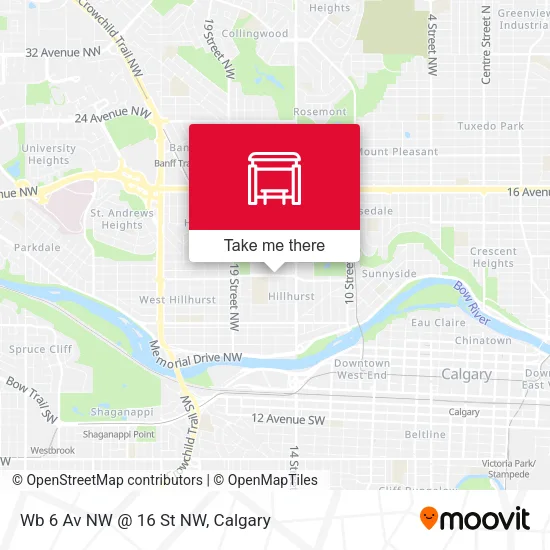 Wb 6 Av NW @ 16 St NW map