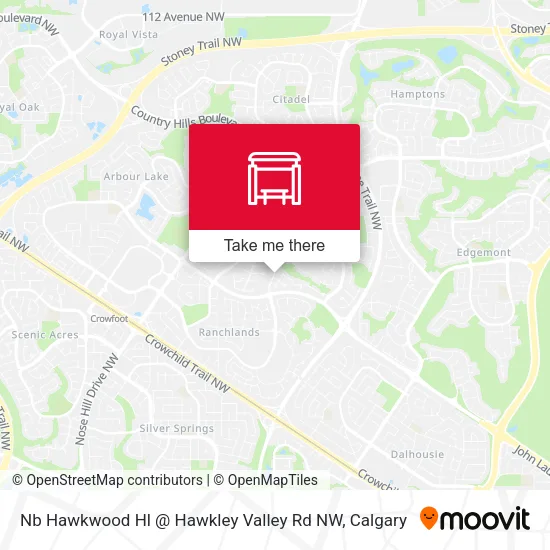 Nb Hawkwood Hl @ Hawkley Valley Rd NW map