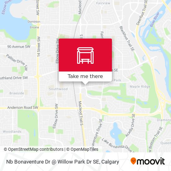 Nb Bonaventure Dr @ Willow Park Dr SE map