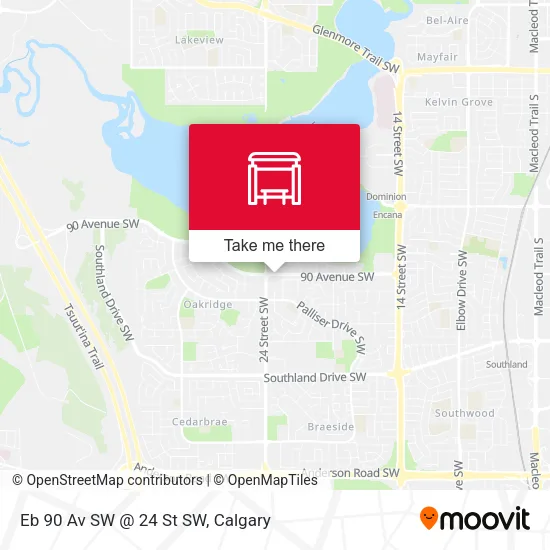 Eb 90 Av SW @ 24 St SW map
