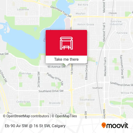 Eb 90 Av SW @ 16 St SW map