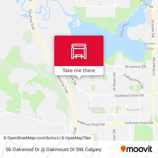 Sb Oakwood Dr @ Oakmount Dr SW map