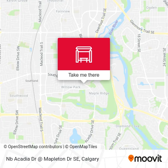 Nb Acadia Dr @ Mapleton Dr SE map