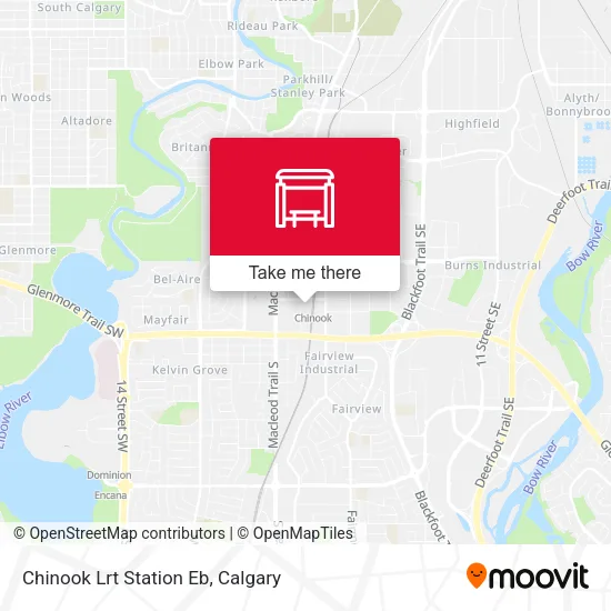 Chinook Lrt Station Eb map