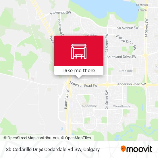 Sb Cedarille Dr @ Cedardale Rd SW map