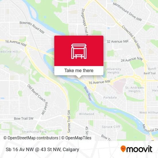 Sb 16 Av NW @ 43 St NW map