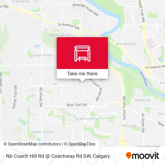 Nb Coach Hill Rd @ Coachway Rd SW map