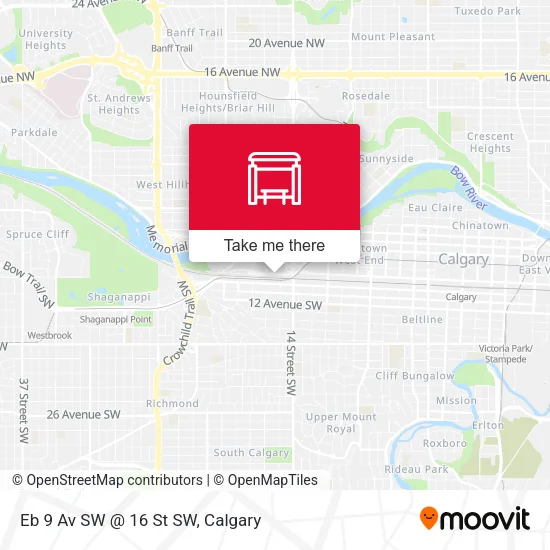 Eb 9 Av SW @ 16 St SW map