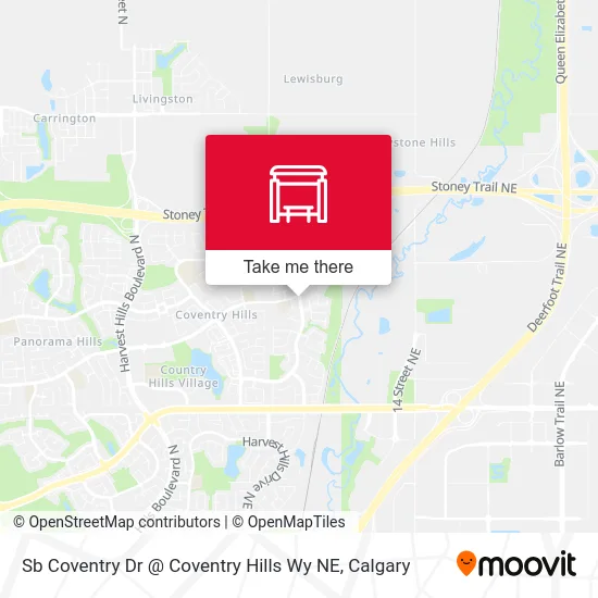 Sb Coventry Dr @ Coventry Hills Wy NE map