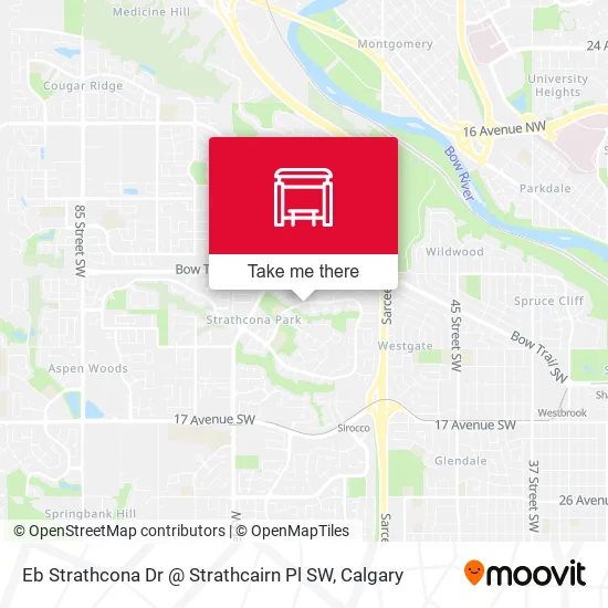 Eb Strathcona Dr @ Strathcairn Pl SW map