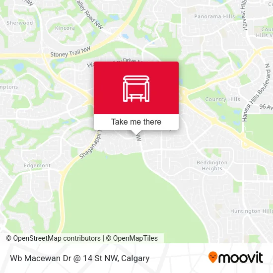 Wb Macewan Dr @ 14 St NW map