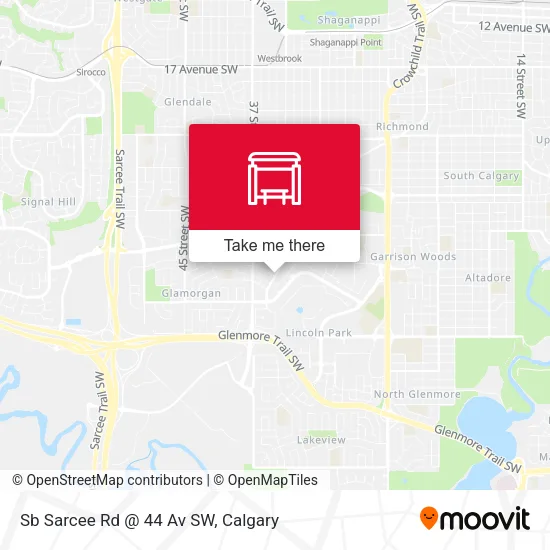 Sb Sarcee Rd @ 44 Av SW plan