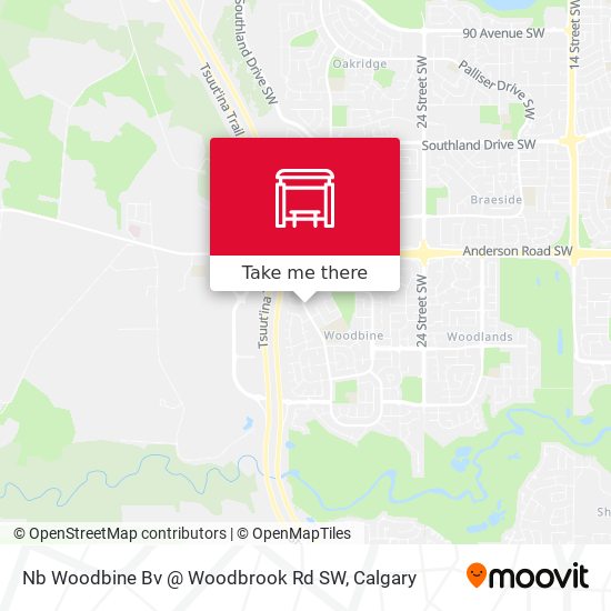 Nb Woodbine Bv @ Woodbrook Rd SW map