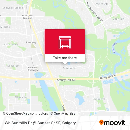Wb Sunmills Dr @ Sunset Cr SE map