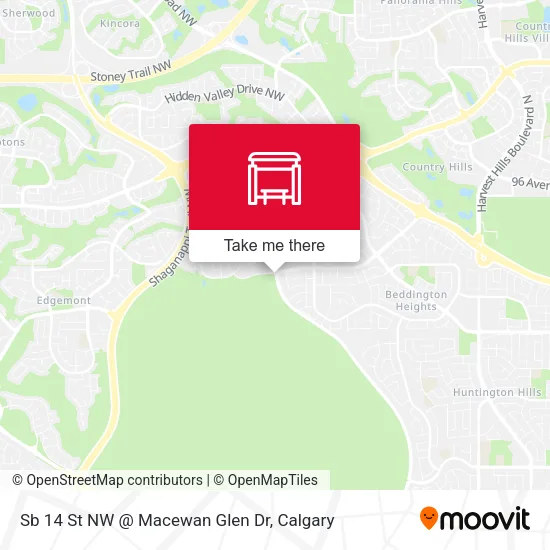 Sb 14 St NW @ Macewan Glen Dr map