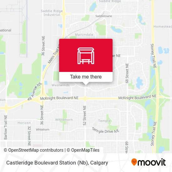 Castleridge Boulevard Station (Nb) map