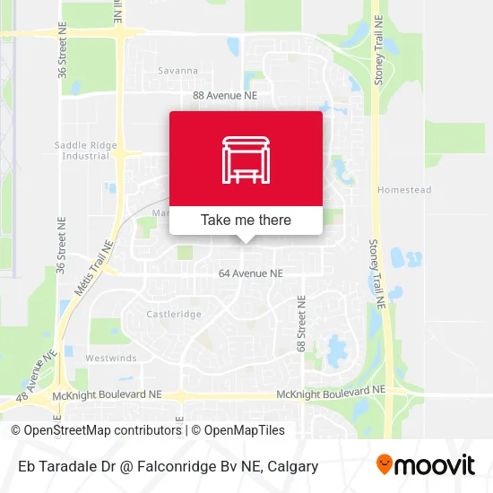 Eb Taradale Dr @ Falconridge Bv NE map