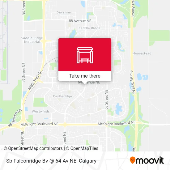 Sb Falconridge Bv @ 64 Av NE map