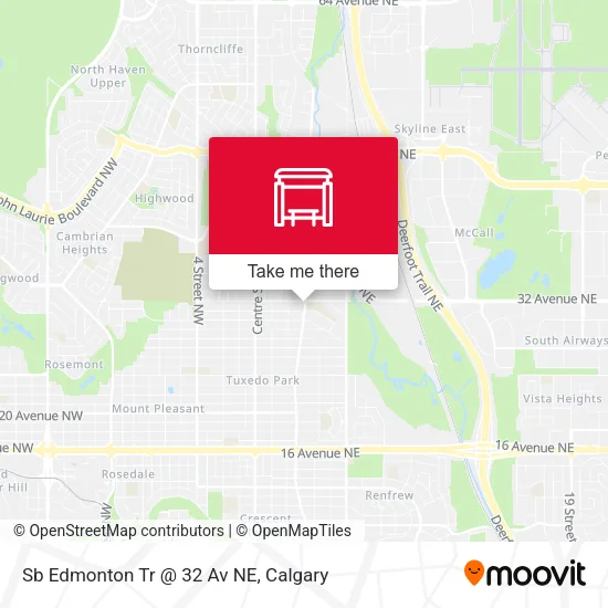 Sb Edmonton Tr @ 32 Av NE map