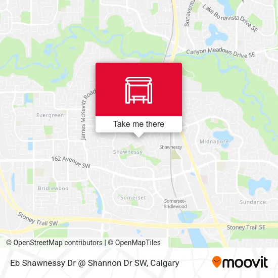 Eb Shawnessy Dr @ Shannon Dr SW map