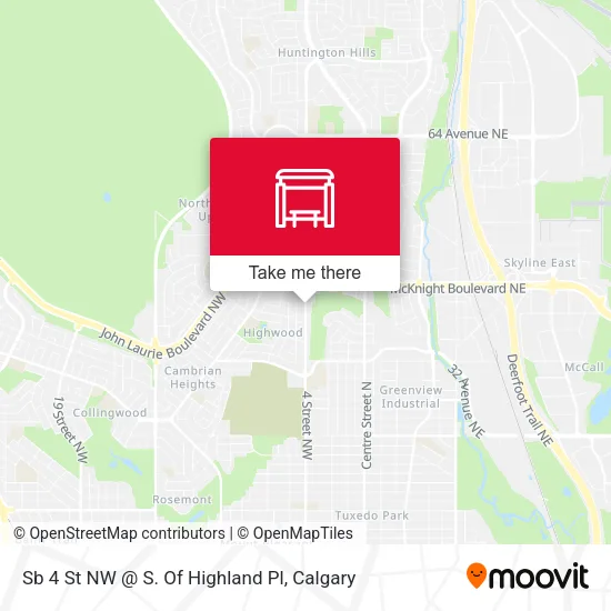 Sb 4 St NW @ S. Of Highland Pl map