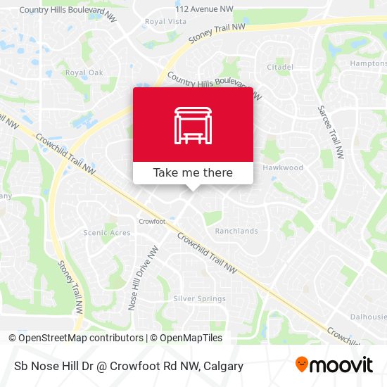 Sb Nose Hill Dr @ Crowfoot Rd NW map