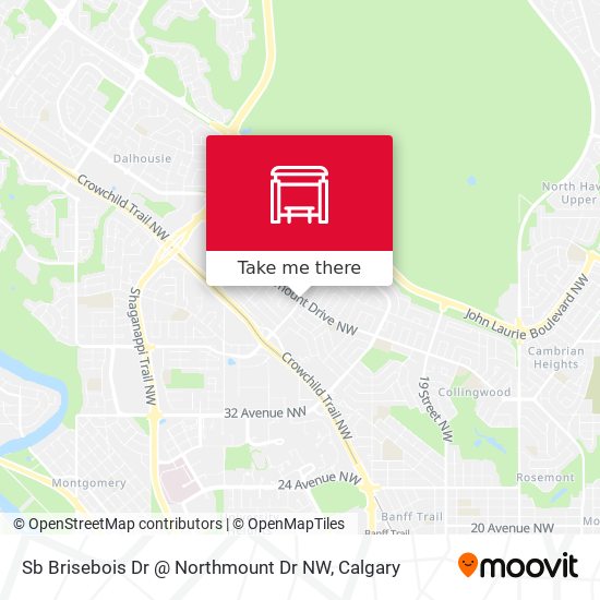 Sb Brisebois Dr @ Northmount Dr NW map
