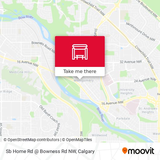 Sb Home Rd @ Bowness Rd NW map