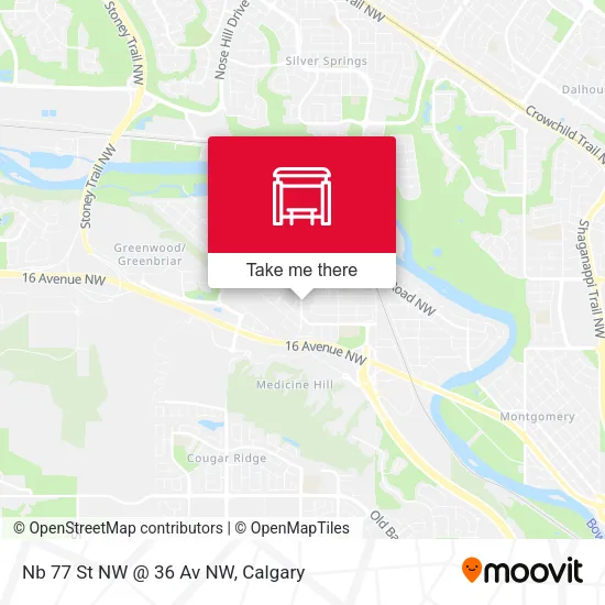 Nb 77 St NW @ 36 Av NW map