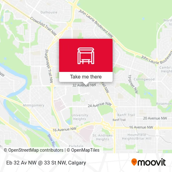 Eb 32 Av NW @ 33 St NW map