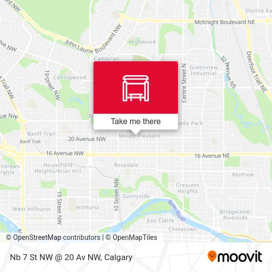 Nb 7 St NW @ 20 Av NW map