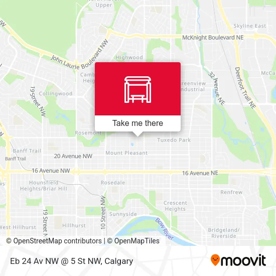 Eb 24 Av NW @ 5 St NW map