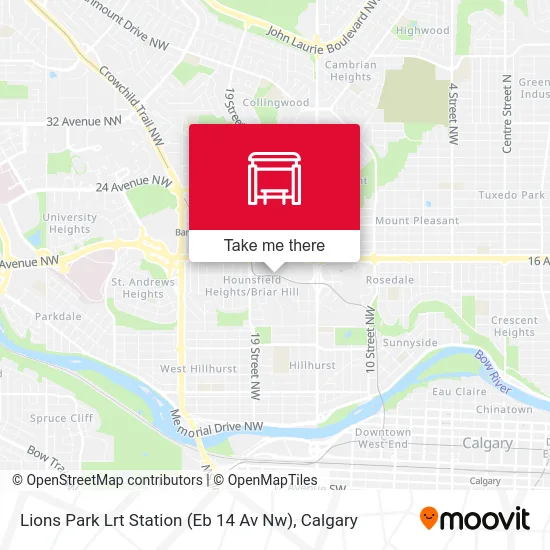 Lions Park Lrt Station (Eb 14 Av Nw) map