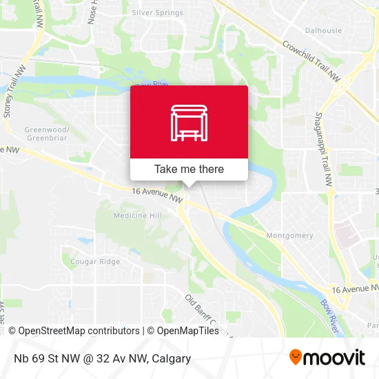 Nb 69 St NW @ 32 Av NW map