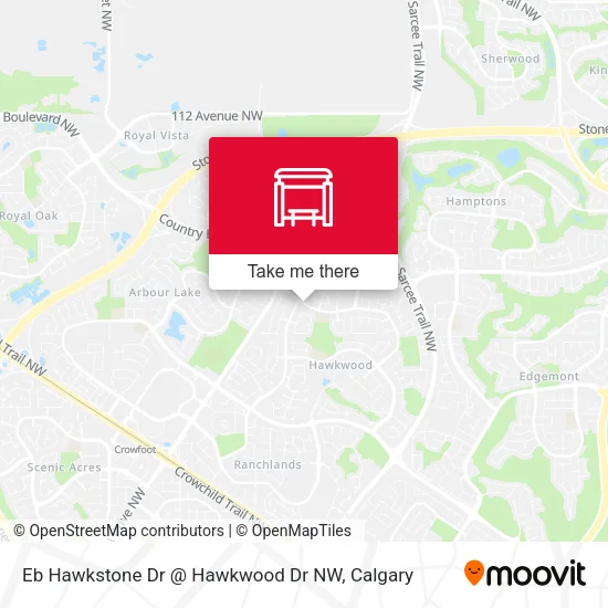 Eb Hawkstone Dr @ Hawkwood Dr NW map