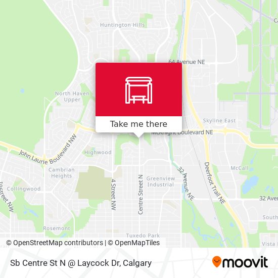 Sb Centre St N @ Laycock Dr map