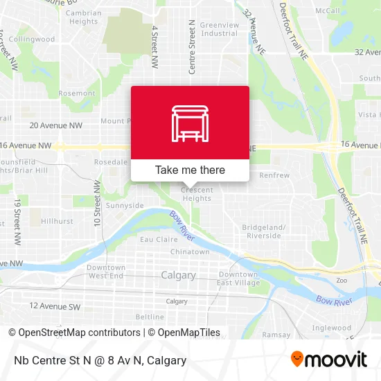 Nb Centre St N @ 8 Av N map
