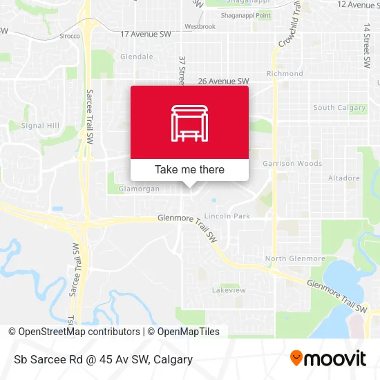 Sb Sarcee Rd @ 45 Av SW plan