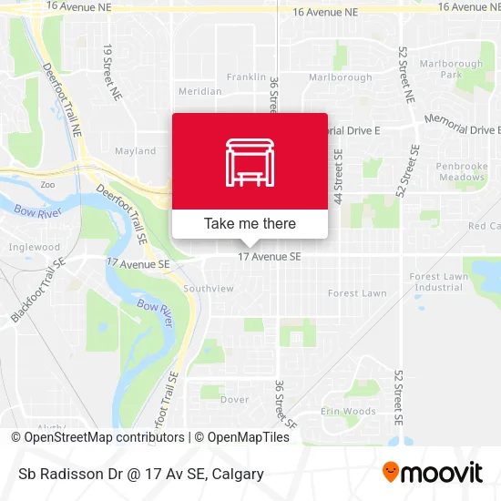 Sb Radisson Dr @ 17 Av SE map