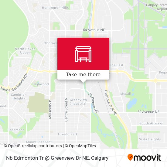 Nb Edmonton Tr @ Greenview Dr NE map