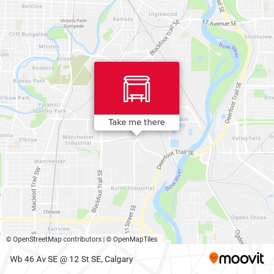 Wb 46 Av SE @ 12 St SE map