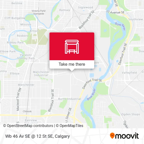 Wb 46 Av SE @ 12 St SE map